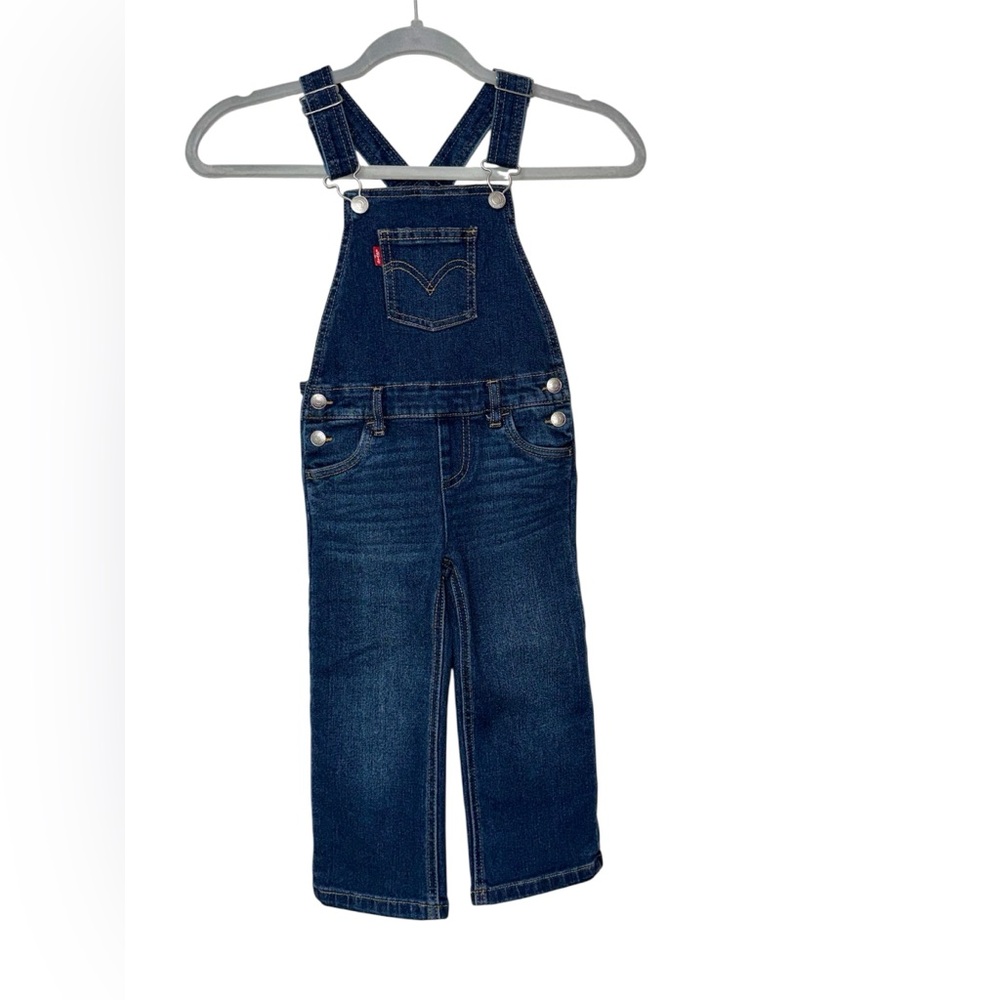 Levi's Kids Dark Indigo Denim Overalls